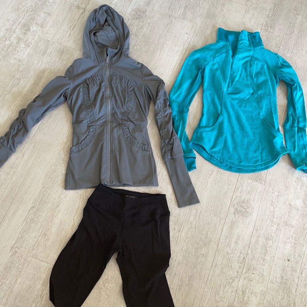 Lulu Lemon lot workout top and Lightweight jacket